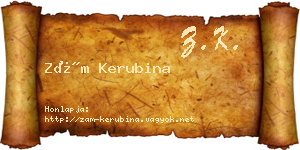 Zám Kerubina névjegykártya